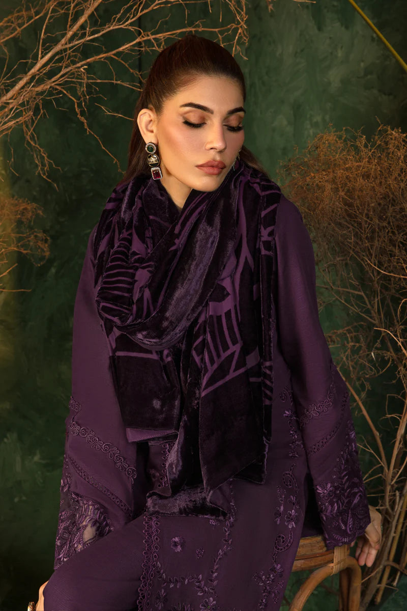 Rang Rasiya Embroidered Khaddar Unstitched 3Pc Suit D-01 Mocha