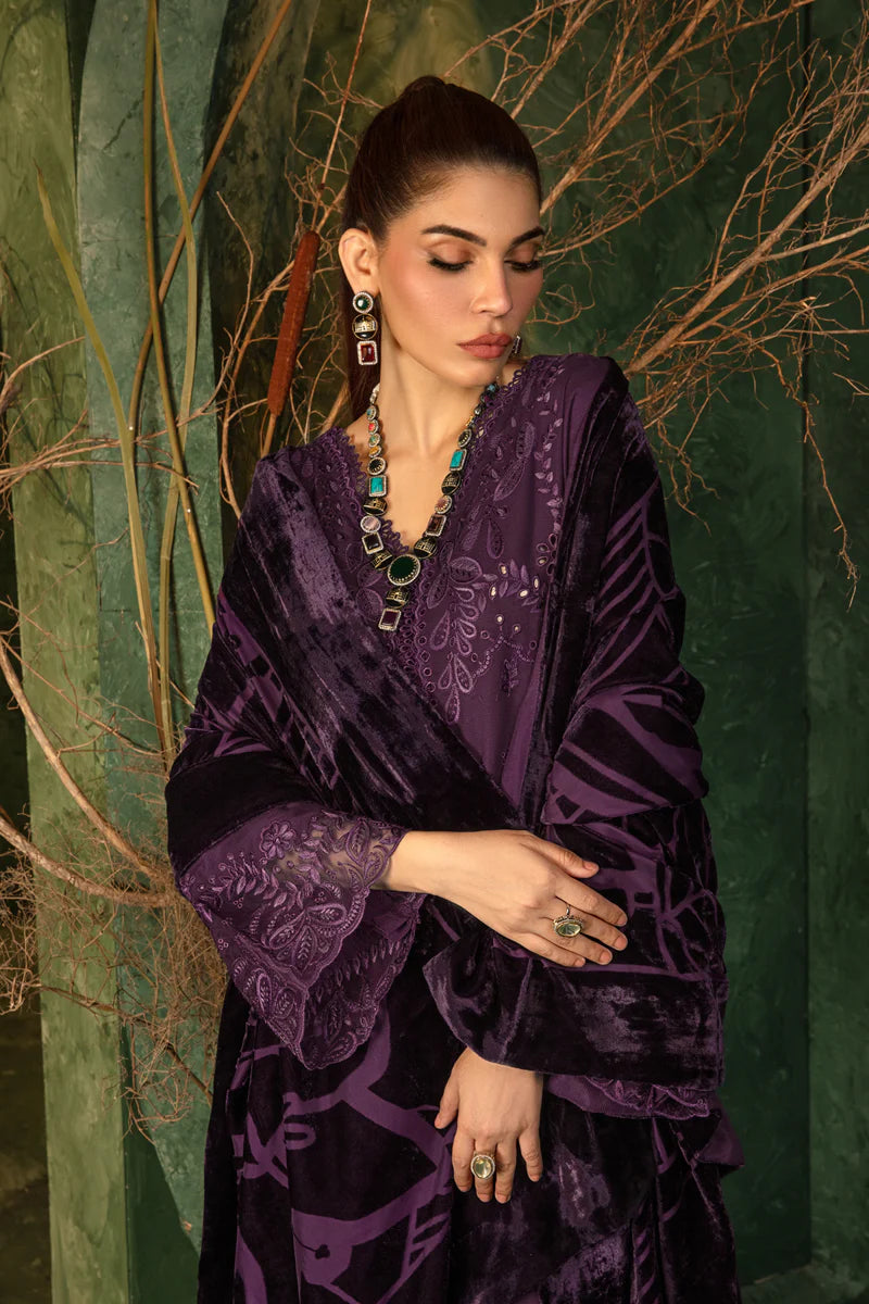 Rang Rasiya Embroidered Khaddar Unstitched 3Pc Suit D-01 Mocha